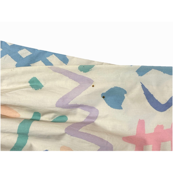 Pair Rare Memphis Core Custom Pleated Drapes Curtains Retro 80s Pop Art Print 2 - Picture 5 of 12